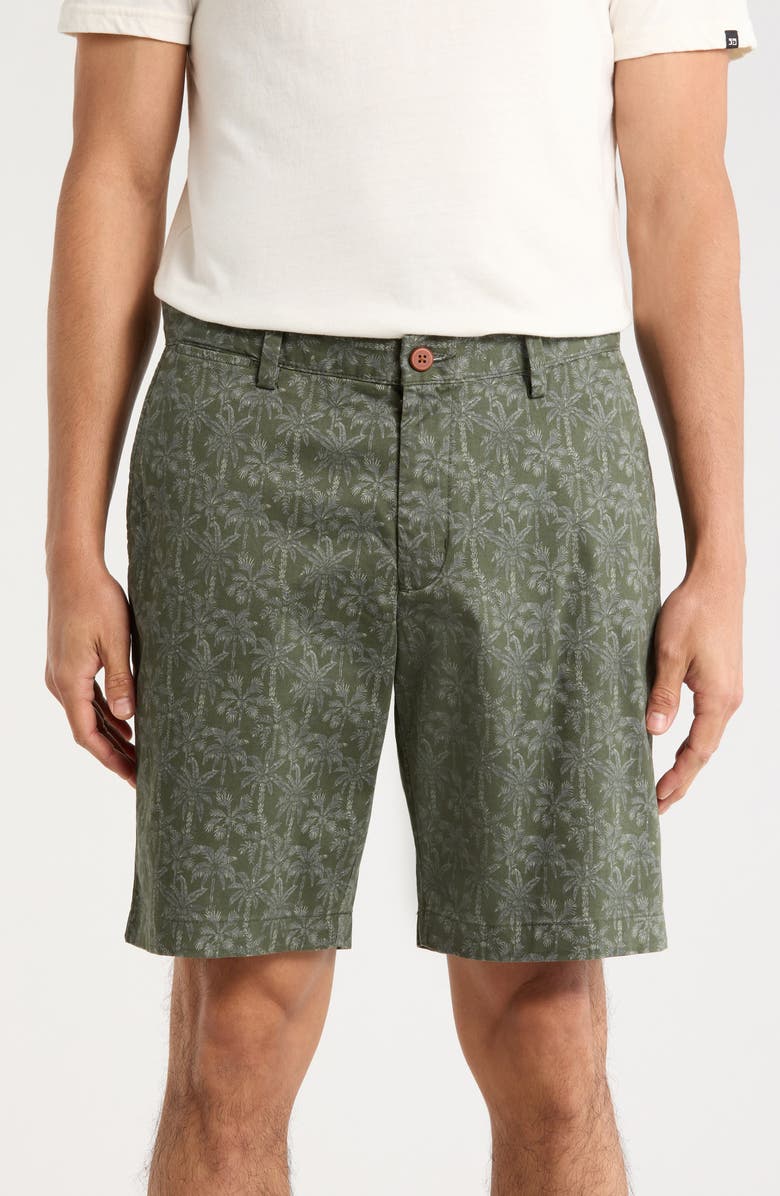 Tommy Bahama Rich Palms Tropical Print Shorts, Main, color, Dark Tea Leaf