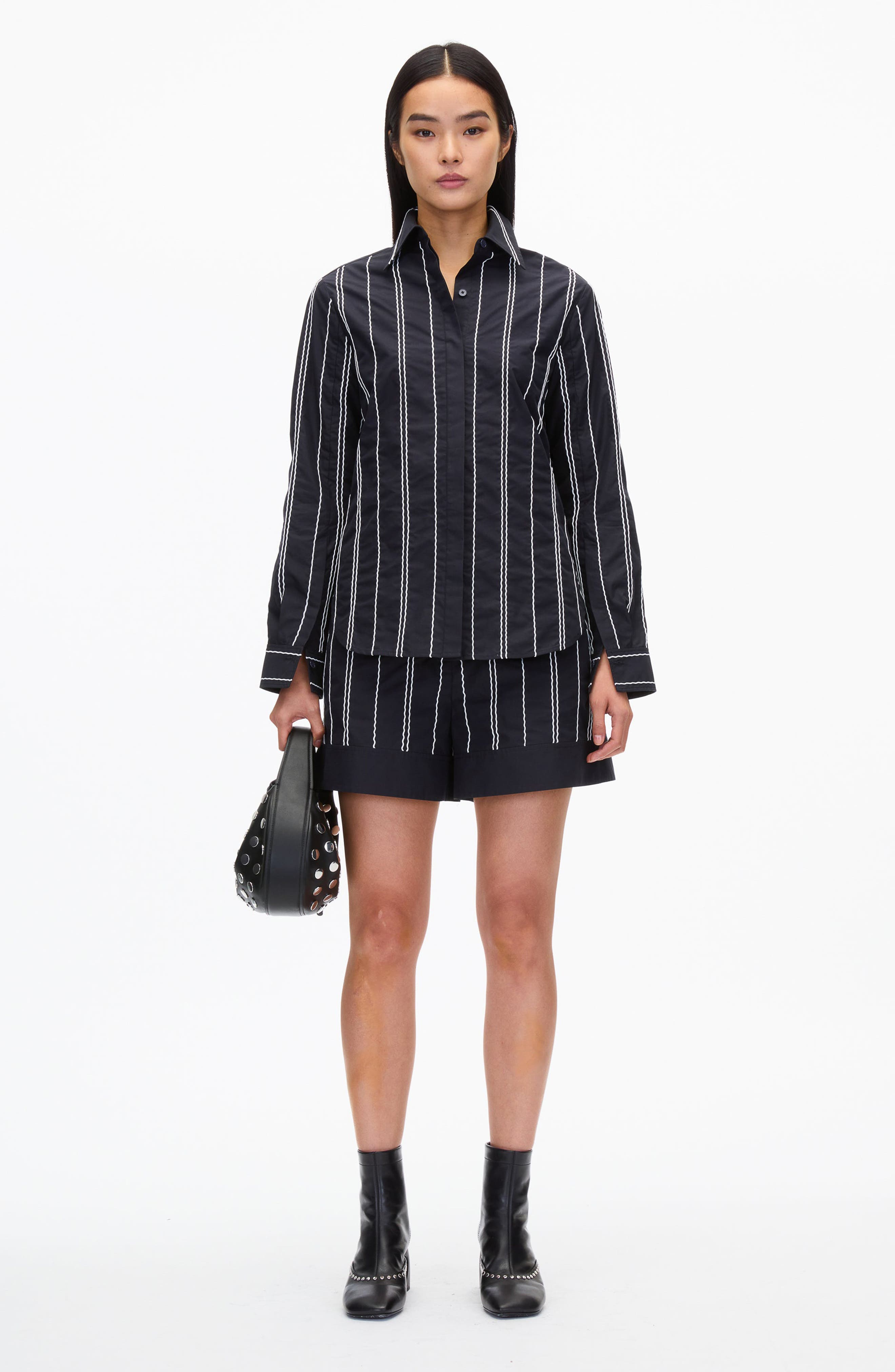 3.1 Phillip Lim Wave Embroidered Long Sleeve Shirt (Women) | Nordstromrack