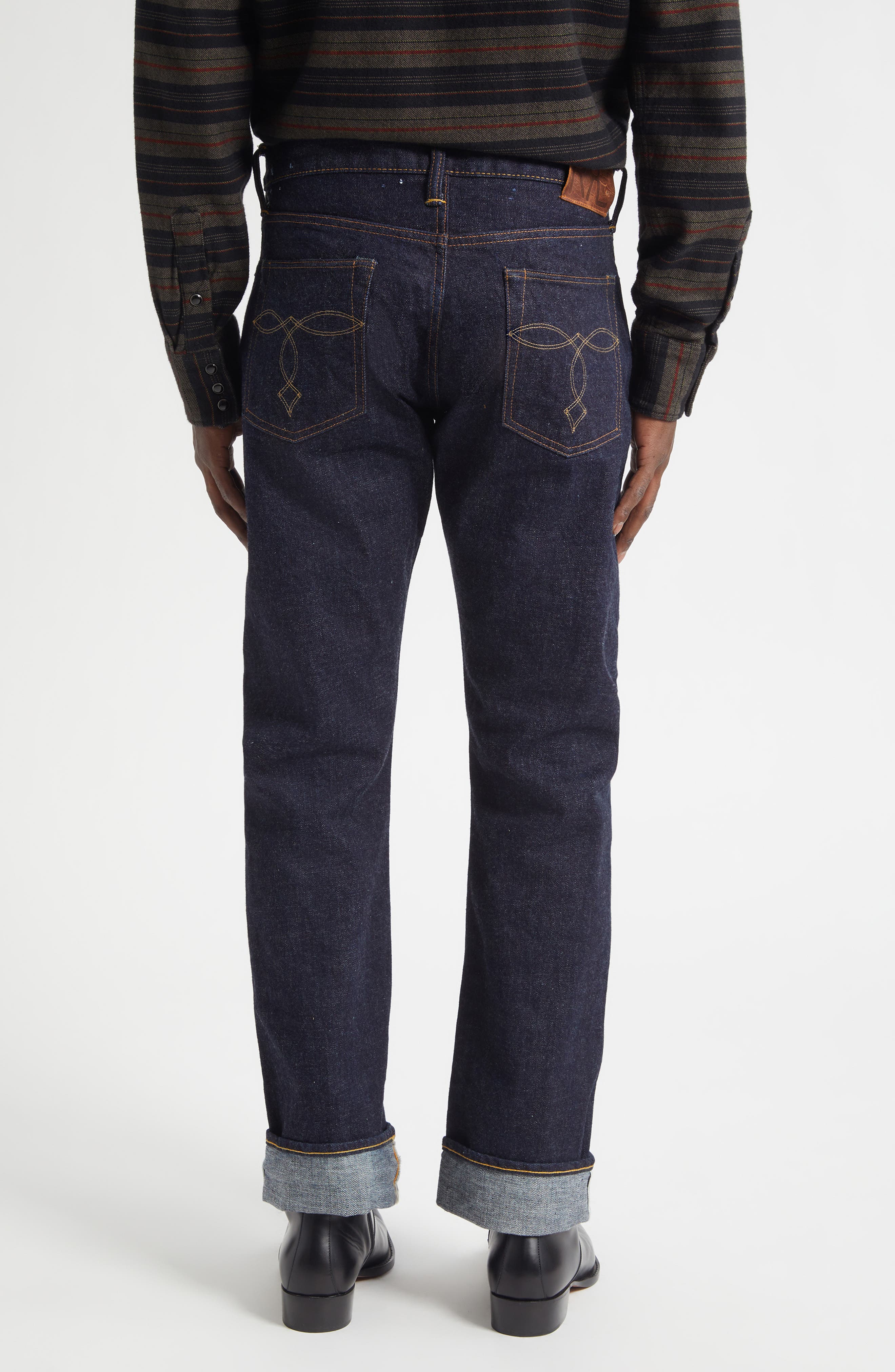 Double RL Slim Bootcut East-West Selvedge Jeans (Men) | Nordstrom