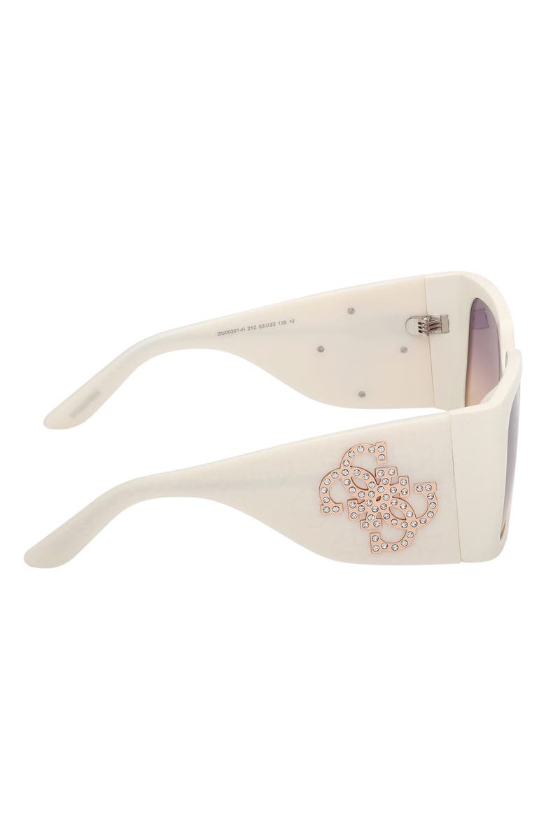 GUESS Square Sunglasses, Alternate, color, White / Gradient
