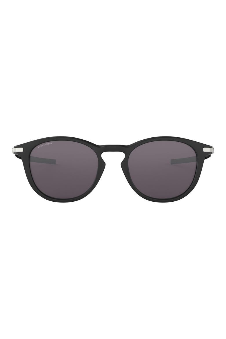 Prizm™ Pitchman™ 50mm Small Round Sunglasses, Main, color, BLACK