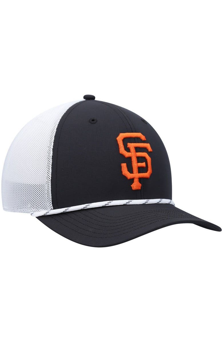'47 Men's '47 Black/White San Francisco Giants Burden Trucker Snapback Hat, Alternate, color, 