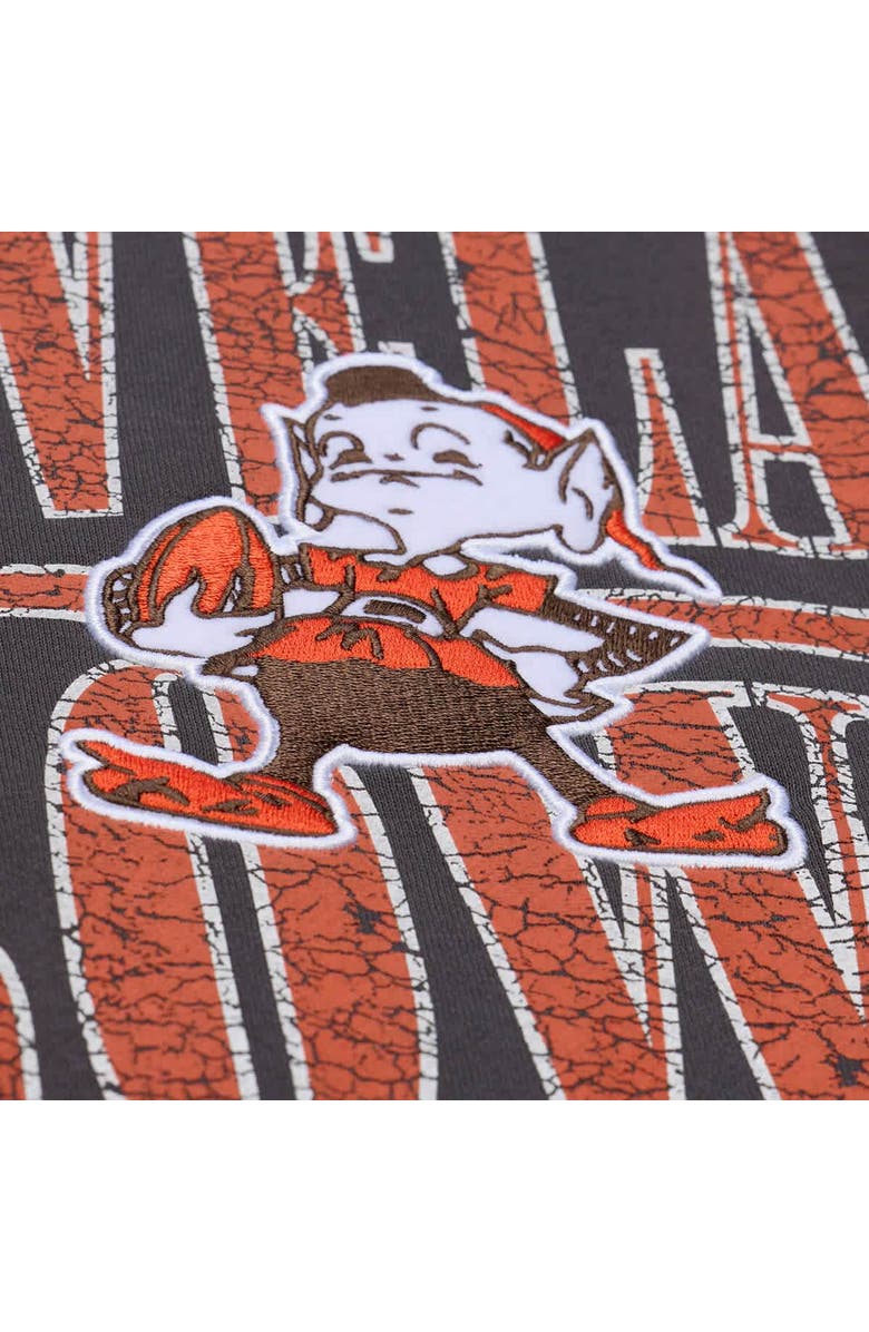 Mitchell & Ness Men's Mitchell & Ness Black Cleveland Browns Downtown Crew Vintage Logo Sweatshirt, Alternate, color, Black