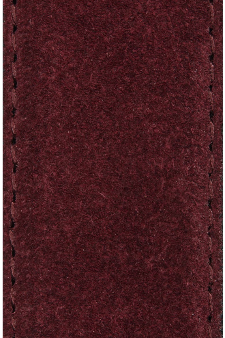 Suede Keeper Belt, Alternate, color, SANGRIA