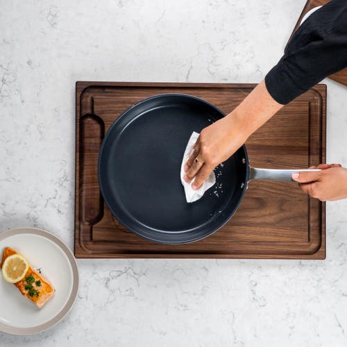 Alva Maestro Nonstick Stainless Steel Frying Pan In Black