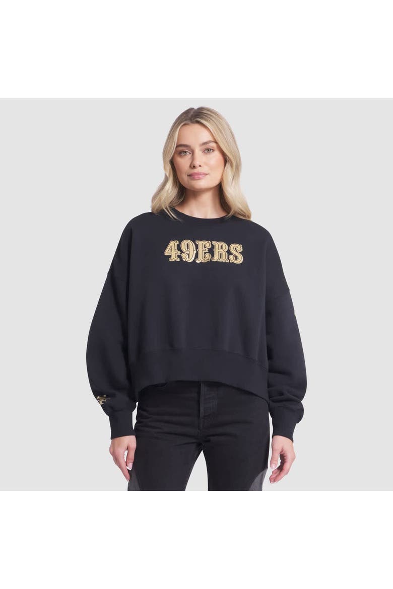 Women's Nike Black San Francisco 49ers 2025 Rivalries Collection Oversized Phoenix Fleece Sweatshirt, Main, color, Black