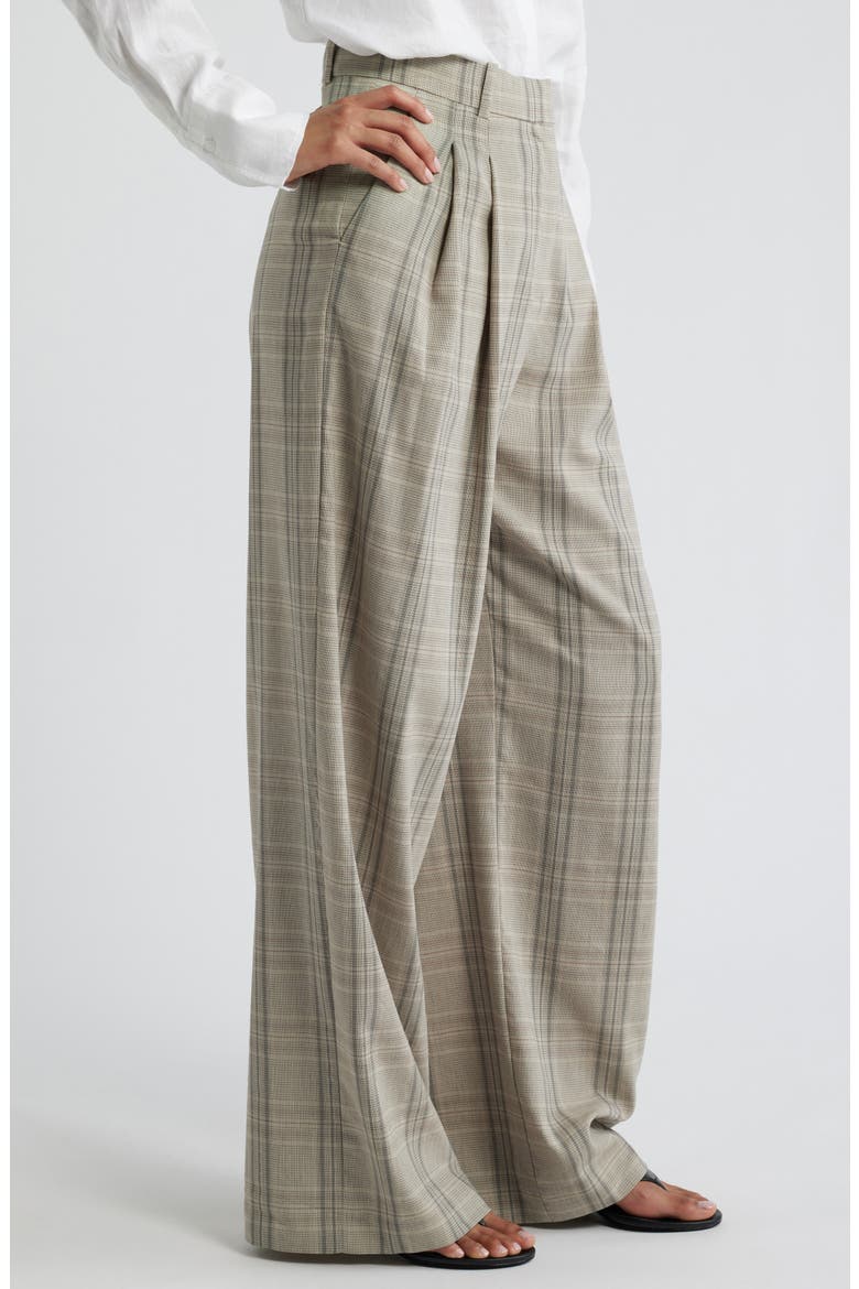 Pantalon Martin High Waist Wide Leg Pants, Alternate, color, LIGHT/ PASTEL GREY