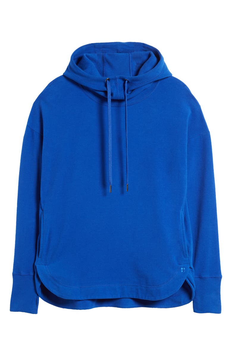 Sweaty Betty Escape Fleece Hoodie, Alternate, color, Lightning Blue