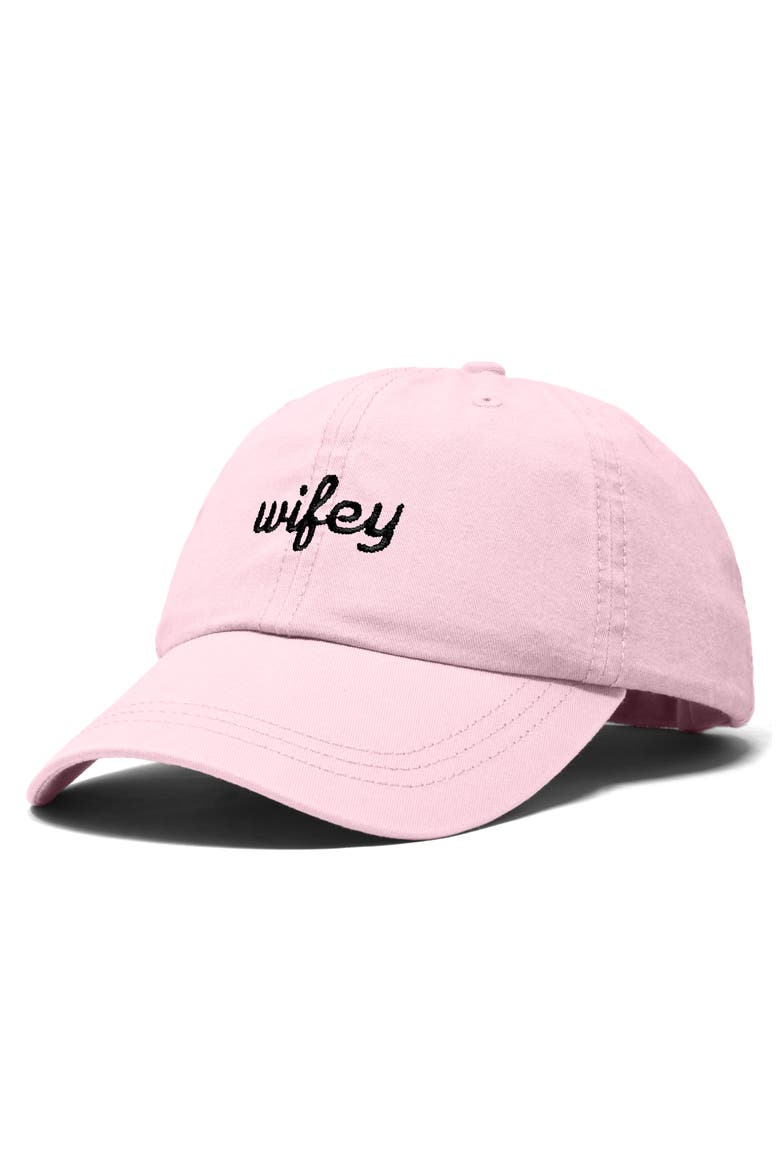 Wifey Embroidered Everyday Cap, Alternate, color, Washed Pink