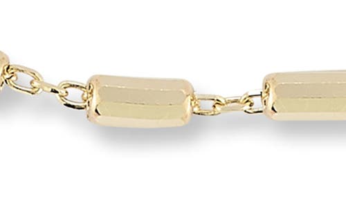 Ember Fine Jewelry 14k Gold Cylinder Chain Bracelet In Brown
