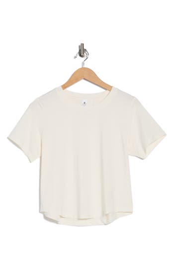 90 Degree By Reflex Mesh Cropped Boxy Top In White