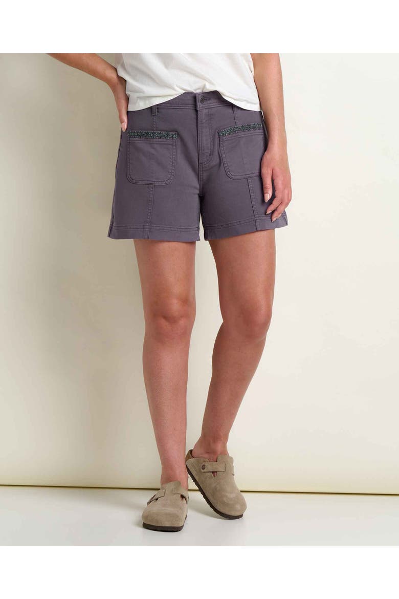Women's Linden Canvas Short, Main, color, Ash Embroidery