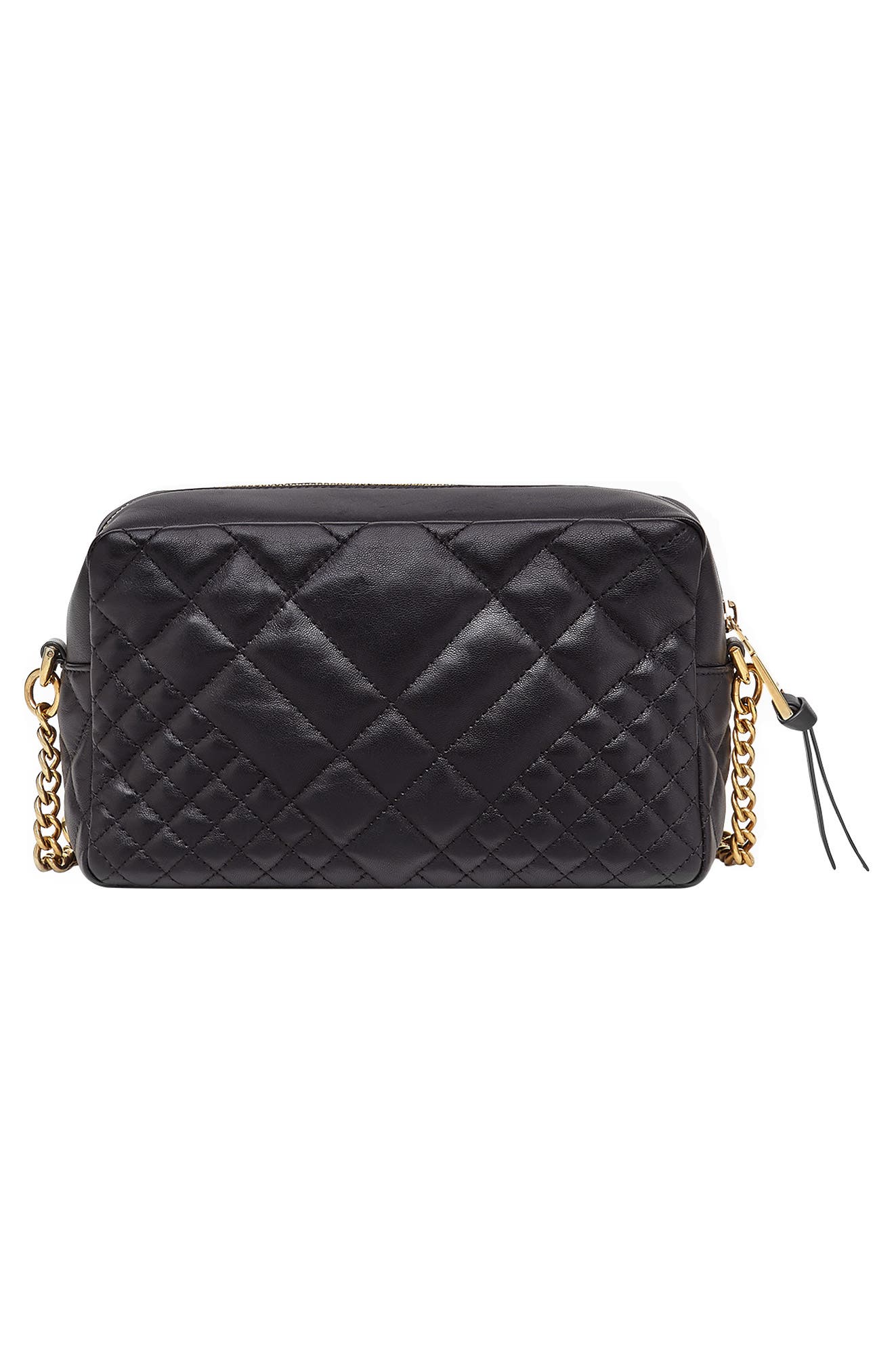 Versace Baroque Icon Quilted Leather Camera Bag, Alternate, color, 