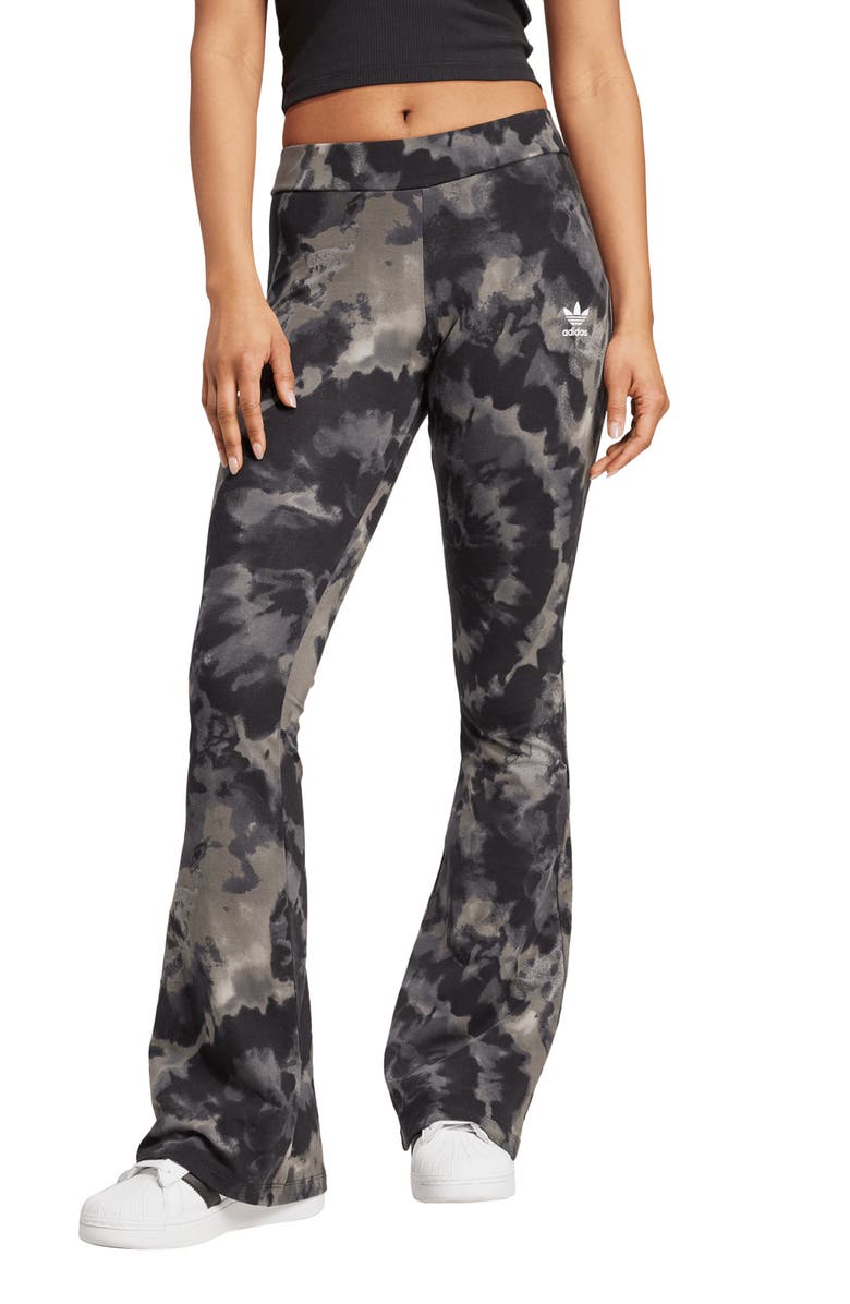 adidas Tie Dye Flare Leggings, Main, color,
