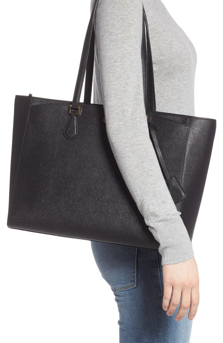 Tory Burch Robinson Saffiano Leather Tote, Alternate, color,