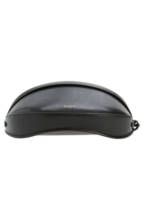 Alaïa Hip East West Grained Leather Cross-body Bag In Black