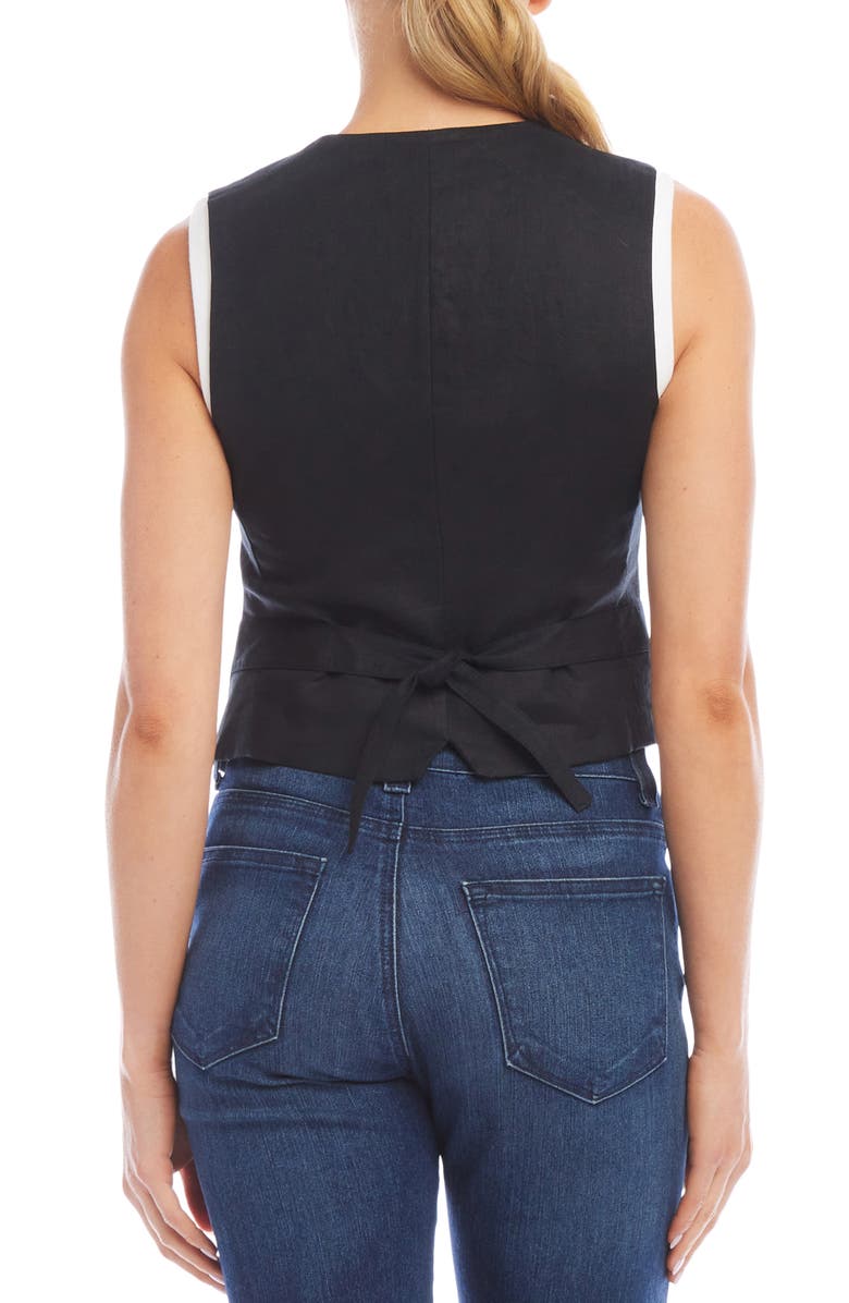 Karen Kane Linen Vest, Alternate, color, 