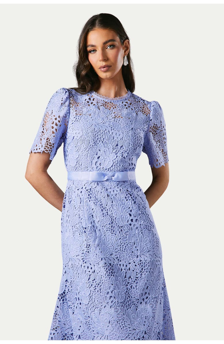 Coast Lace Midi Dress With Bow Belt, Alternate, color,