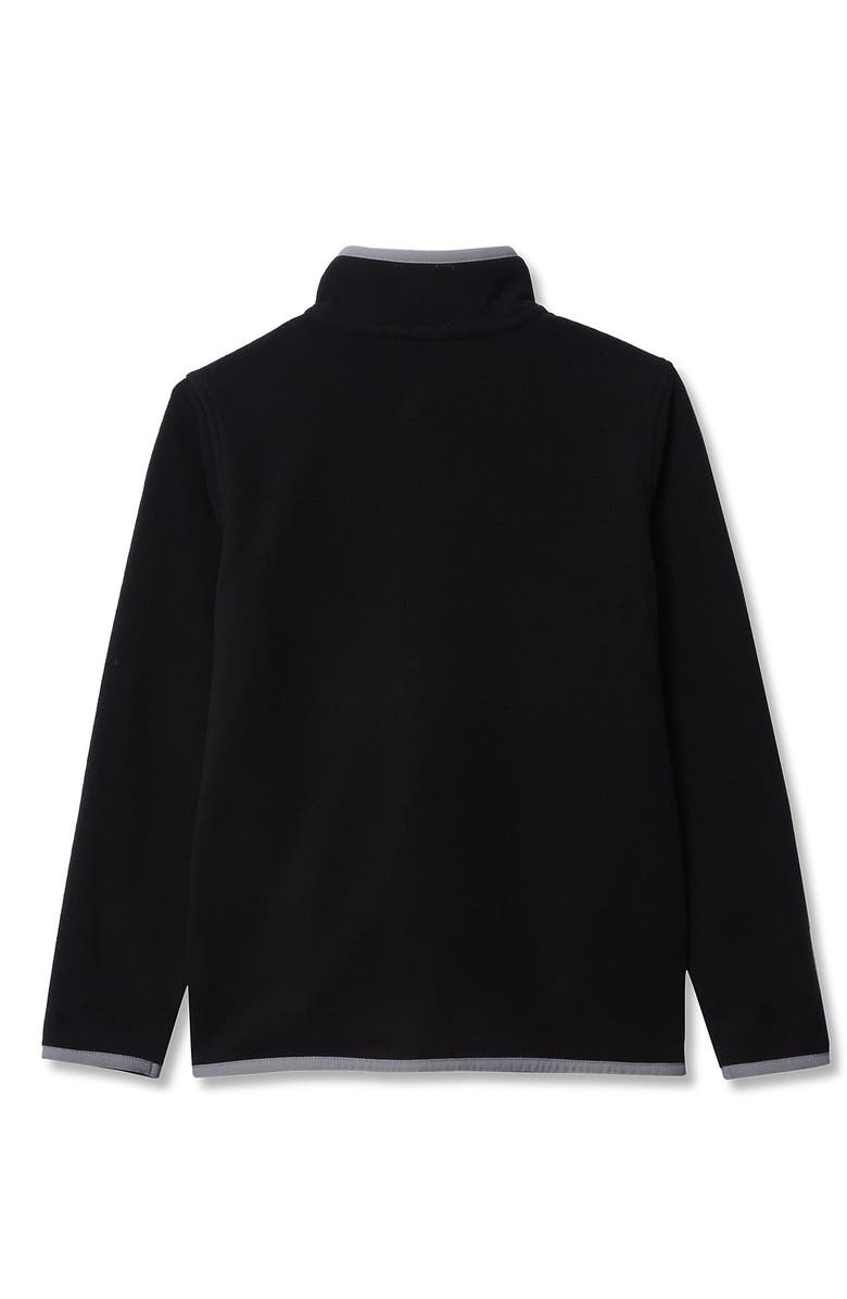 Lands' End Kids Fleece Quarter Zip, Alternate, color, Black/Light Black