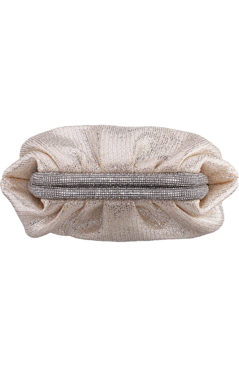 Nina Zayla Frame Clutch, Alternate, color, Silver