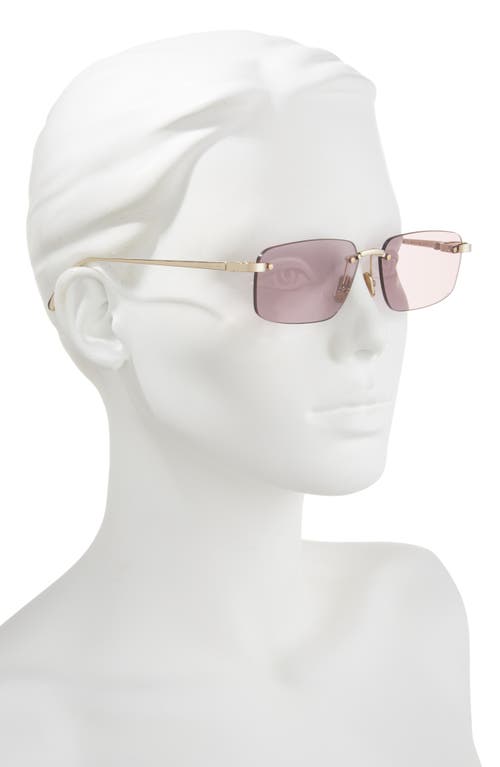 Dior C S4u Rectangular Sunglasses In Gold