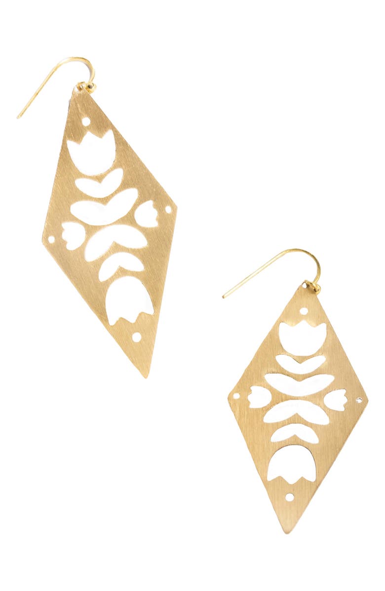 SAACHI Thalia Floral Cutout Drop Earrings, Alternate, color, 