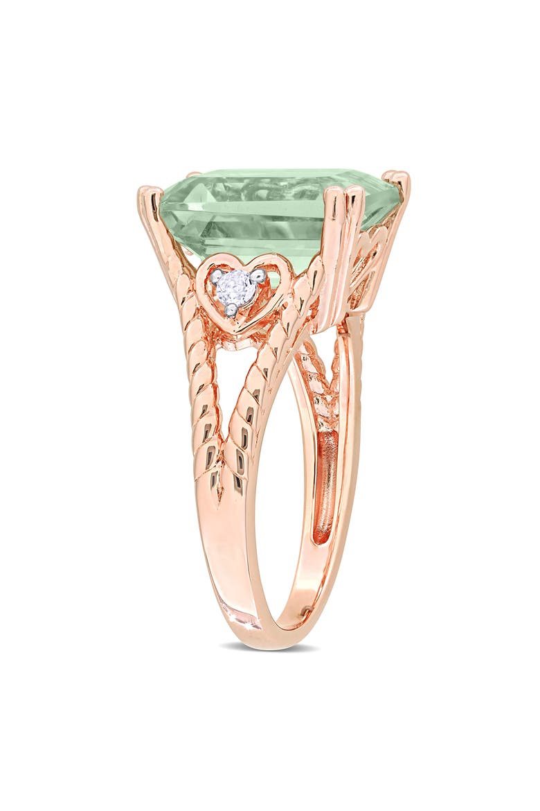 Green Quartz & White Topaz Statement Ring, Alternate, color, GREEN
