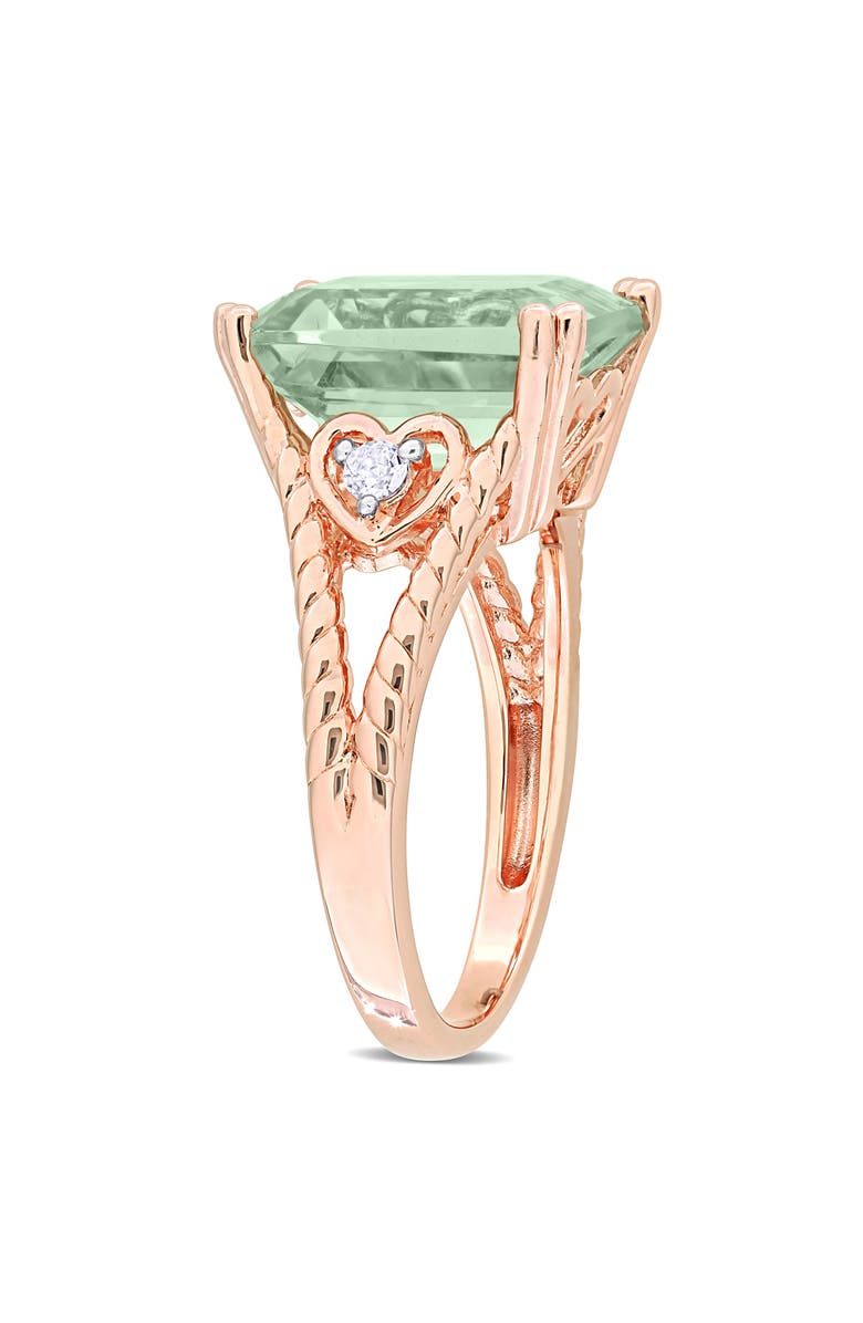DELMAR Green Quartz & White Topaz Statement Ring, Alternate, color, Green