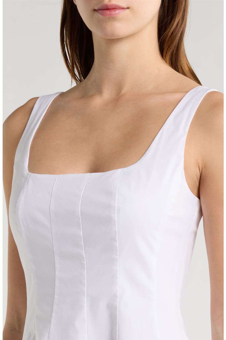 Wells Stretch Cotton Minidress, Alternate, color, WHITE