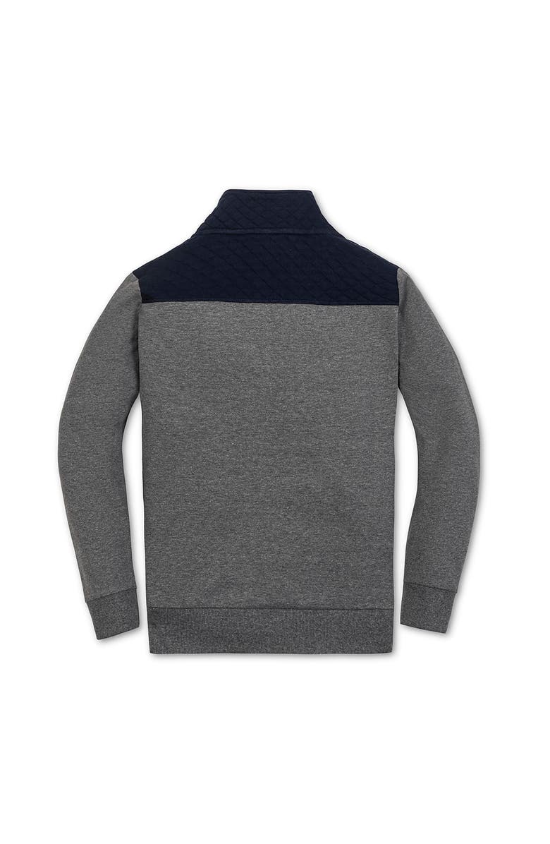 Hope & Henry Kids' Organic Long Sleeve French Terry Half-Zip Pullover, Alternate, color, Navy And Dark Gray Heather