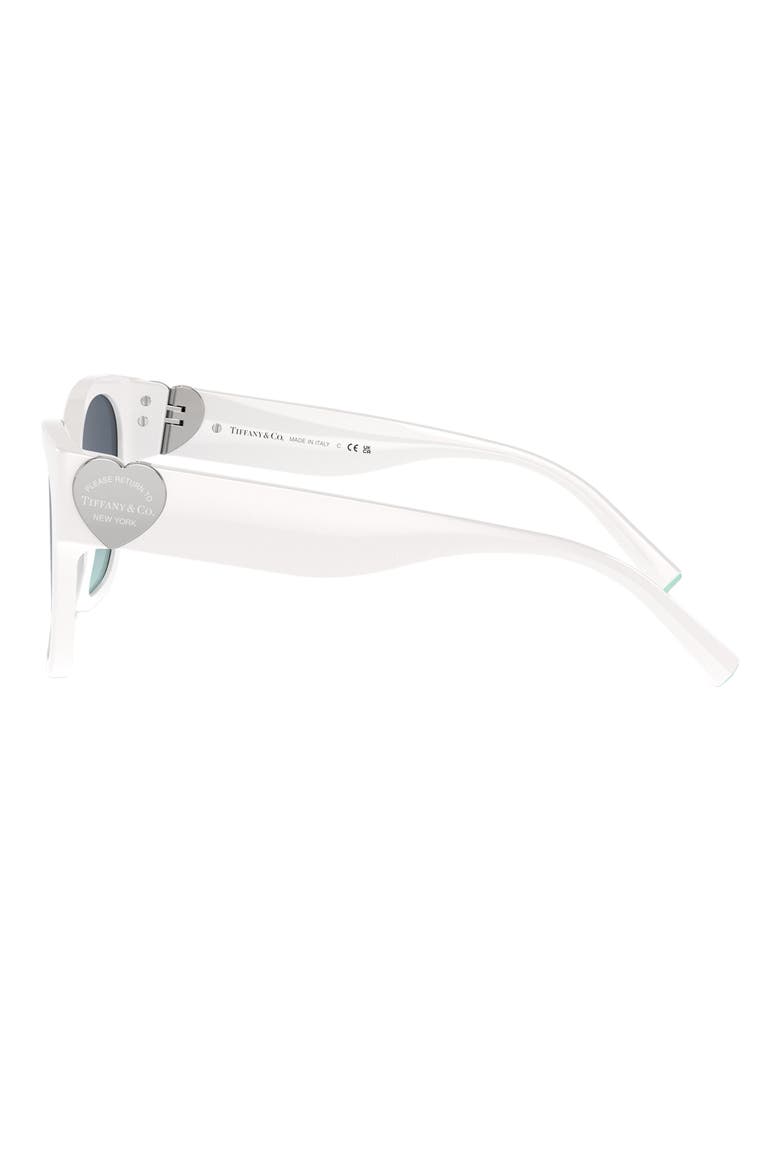 54mm Gradient Square Sunglasses, Alternate, color, WHITE