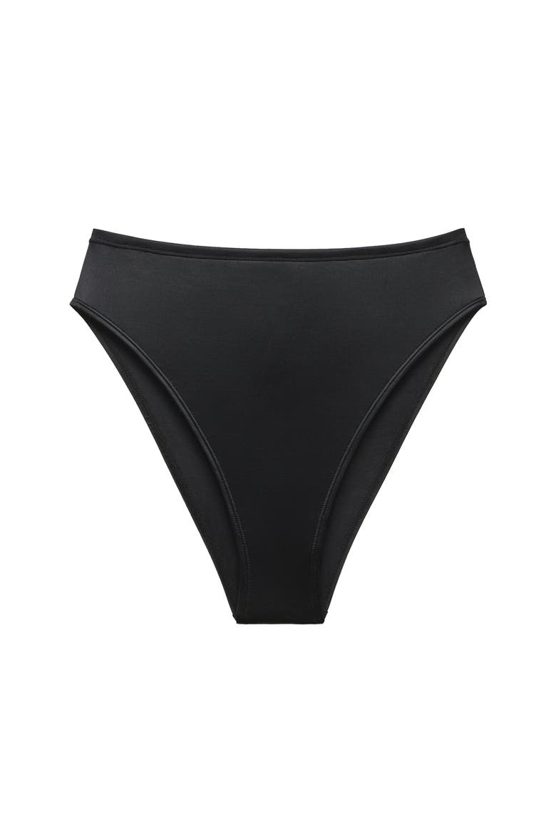 The Highwaist Satin, Main, color, BLACK