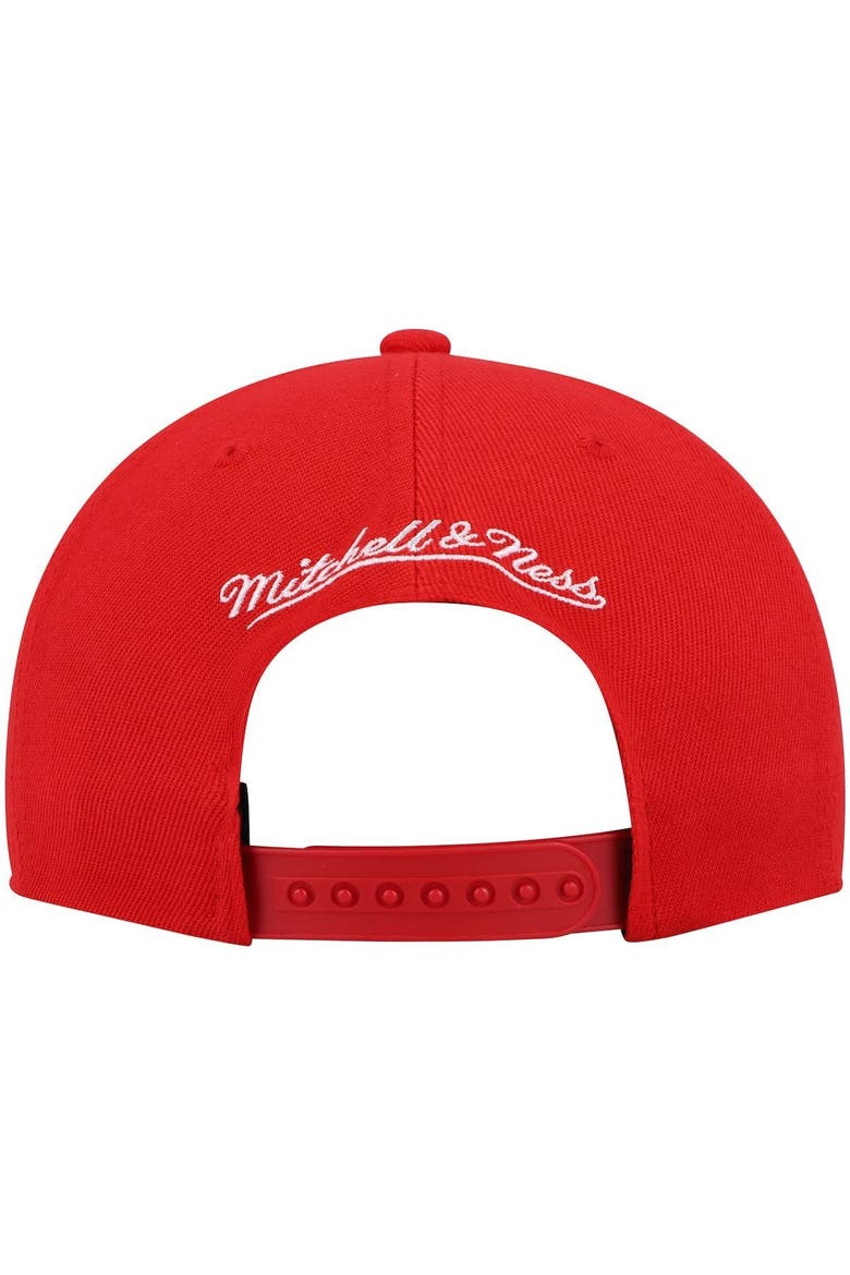 Men's Mitchell & Ness Red Detroit Pistons Core Side Snapback Hat, Alternate, color, Red