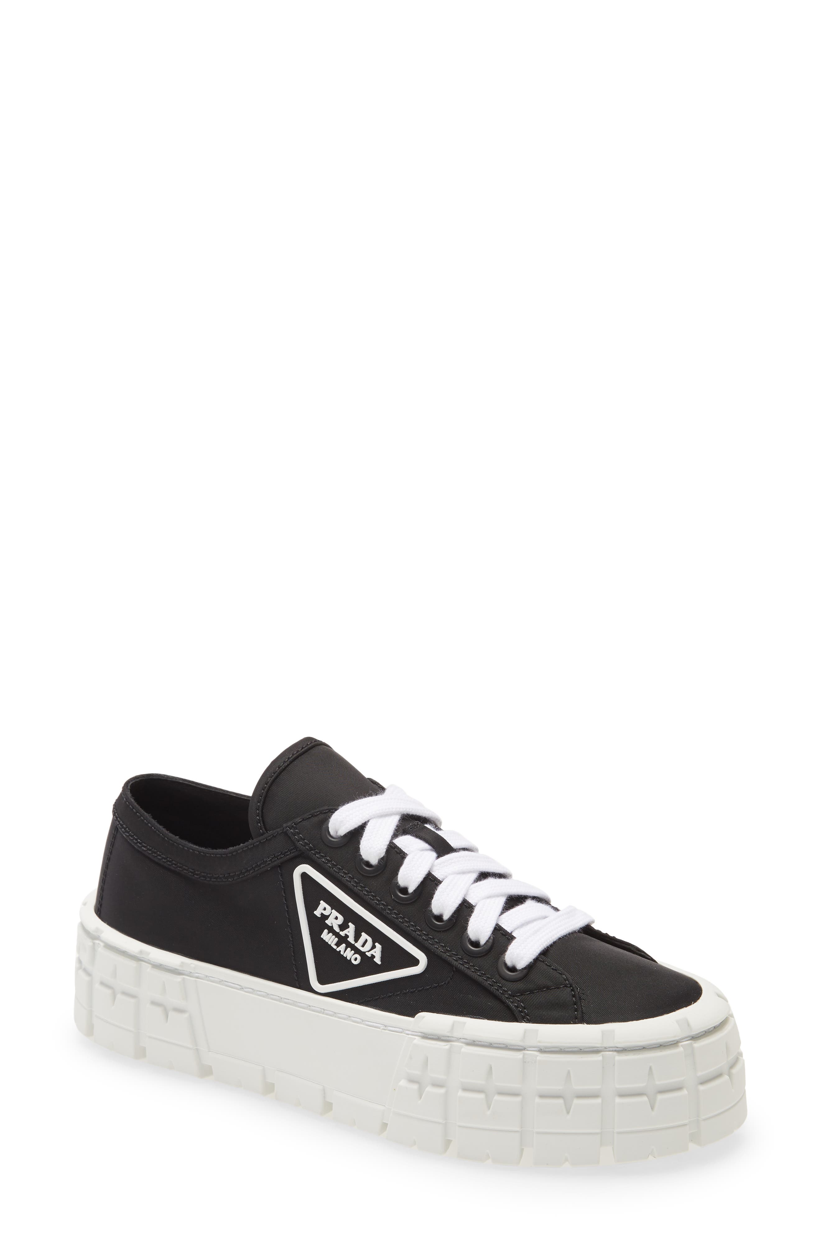 Prada Logo Lug Platform Sneaker, Main, color, 