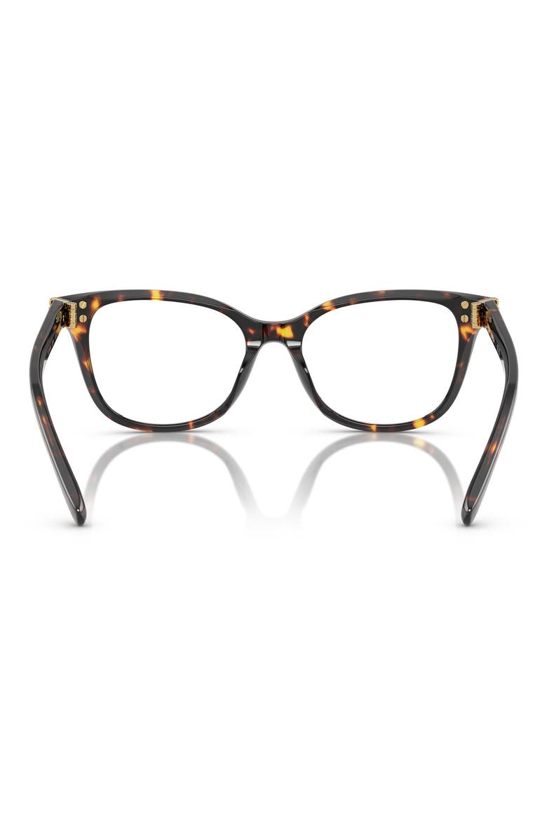 53mm Square Optical Glasses, Alternate, color, BROWN TORT