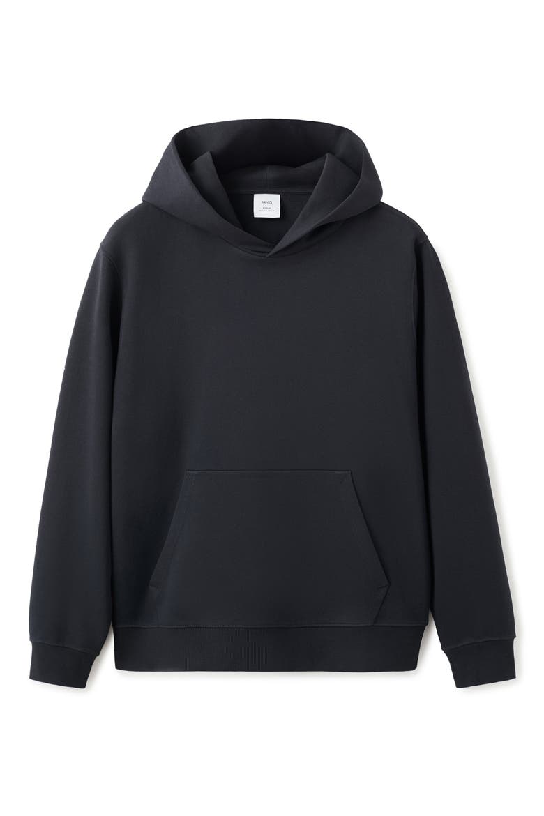 Regular Fit Cotton Fleece Hoodie, Alternate, color, NAVY
