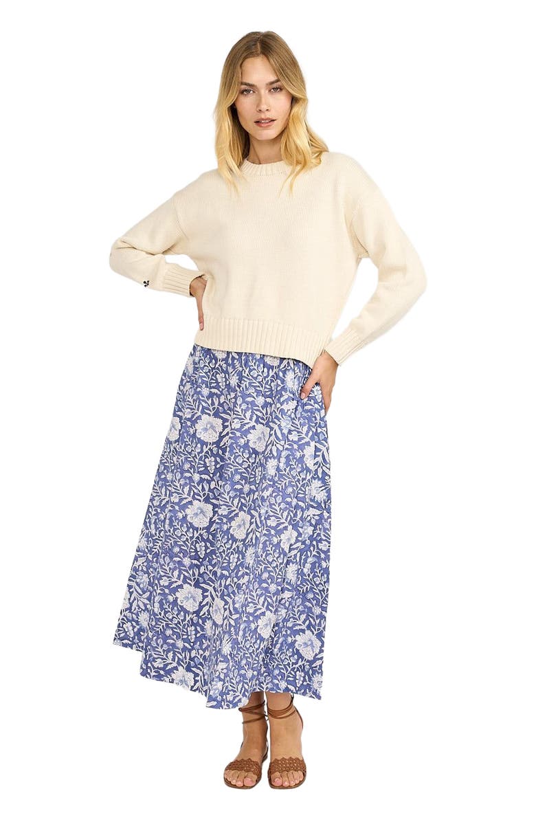 Marea Louisa Skirt, Main, color, Indigo Blossom