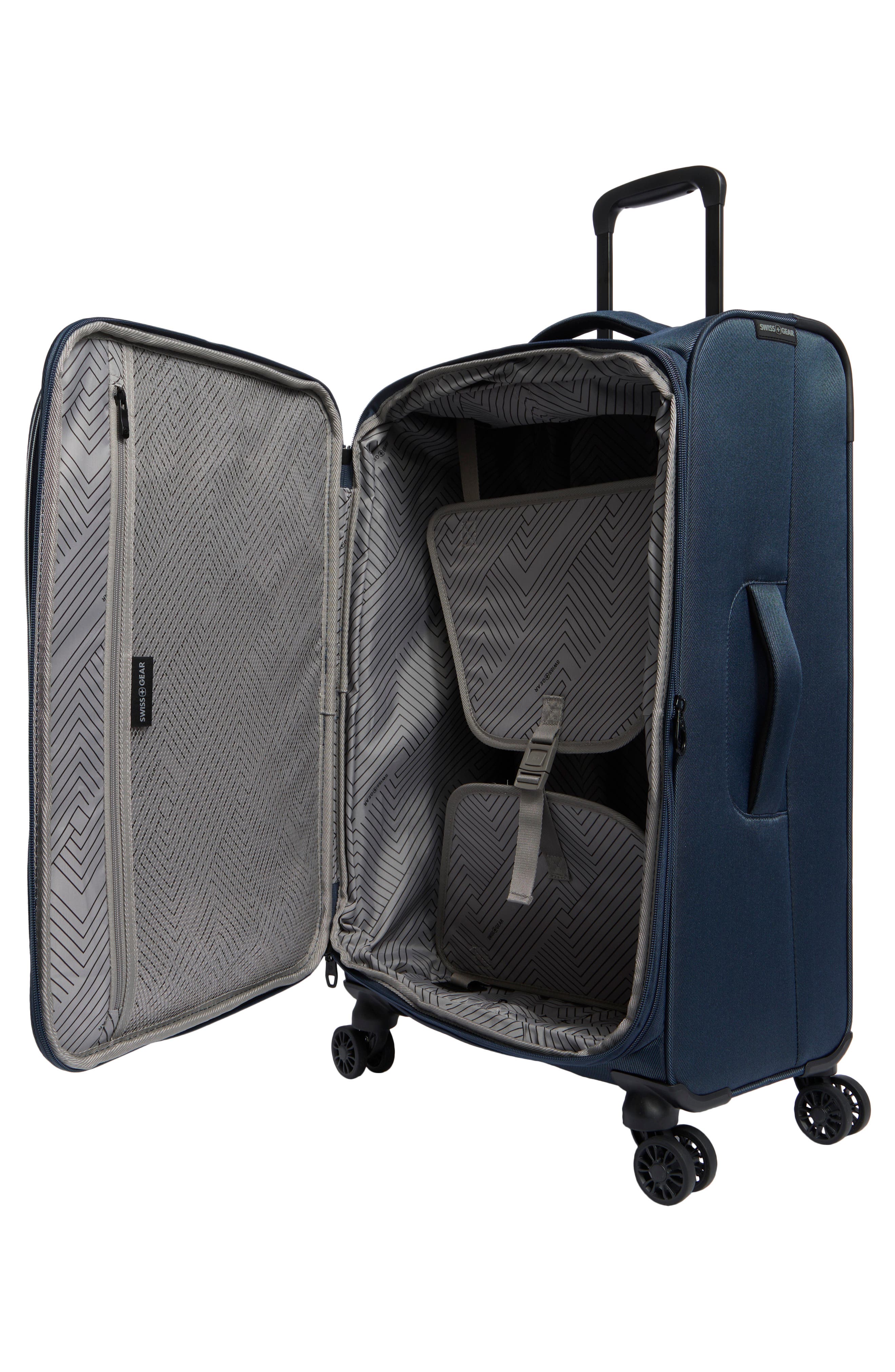 SWISSGEAR 24-Inch Softside Spinner Luggage, Alternate, color, Navy