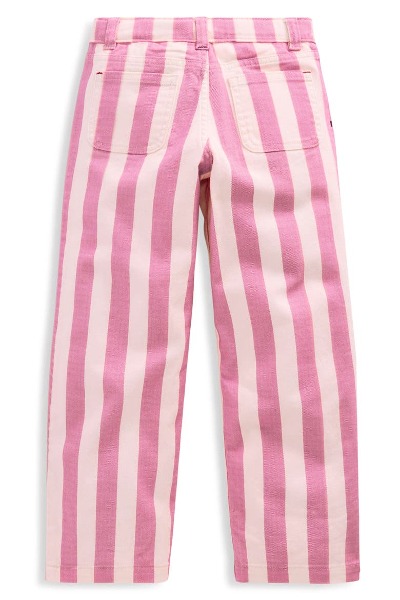 Kids' Patch Pocket Straight Leg Jeans, Alternate, color, PINK/ IVORY STRIPE