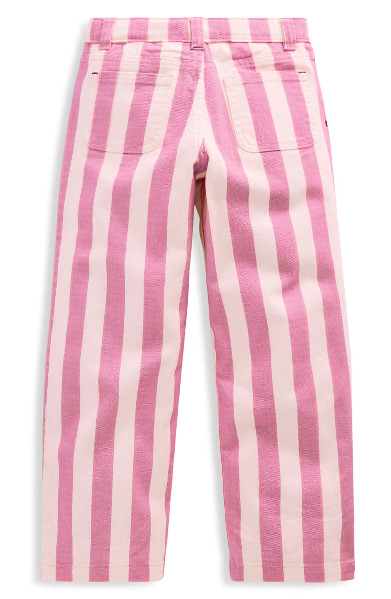 Mini Boden Kids' Patch Pocket Straight Leg Jeans, Alternate, color, Pink/ Ivory Stripe