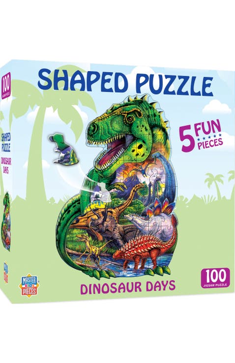 Dinosaur Days 100pc Shaped Jigsaw Puzzle