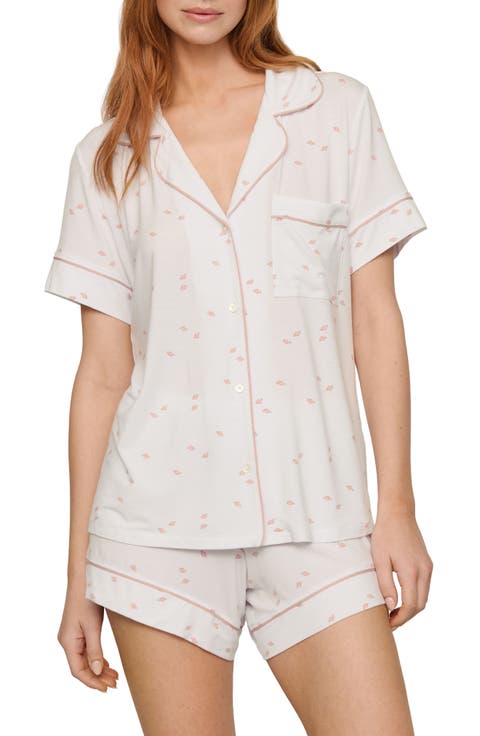 Gisele Printed Relaxed Jersey Knit Short Pajamas