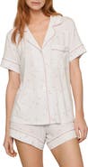 Eberjey Gisele Printed Relaxed Jersey Knit Short Pajamas