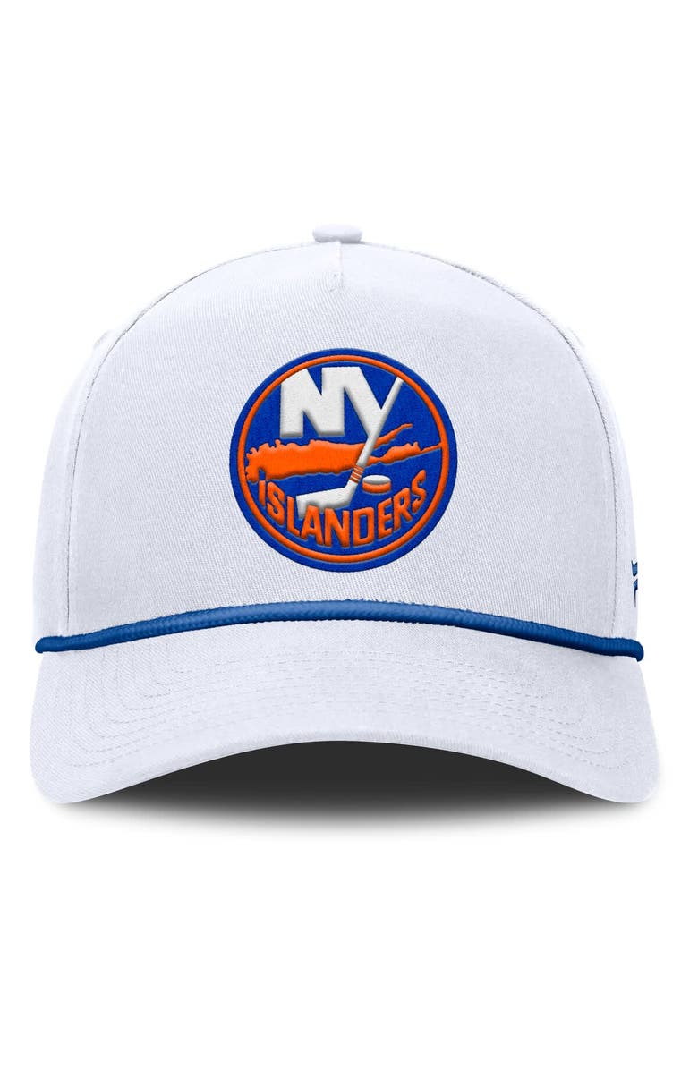 FANATICS Men's Fanatics White New York Islanders Rope A-Frame Adjustable Hat, Alternate, color,