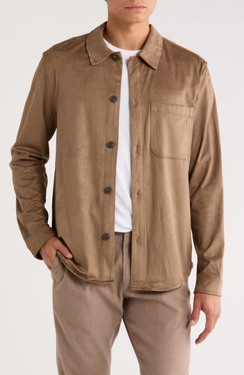 Faux Suede Overshirt