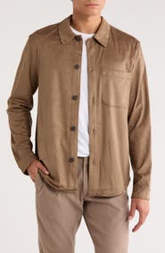 Tahari Faux Suede Overshirt