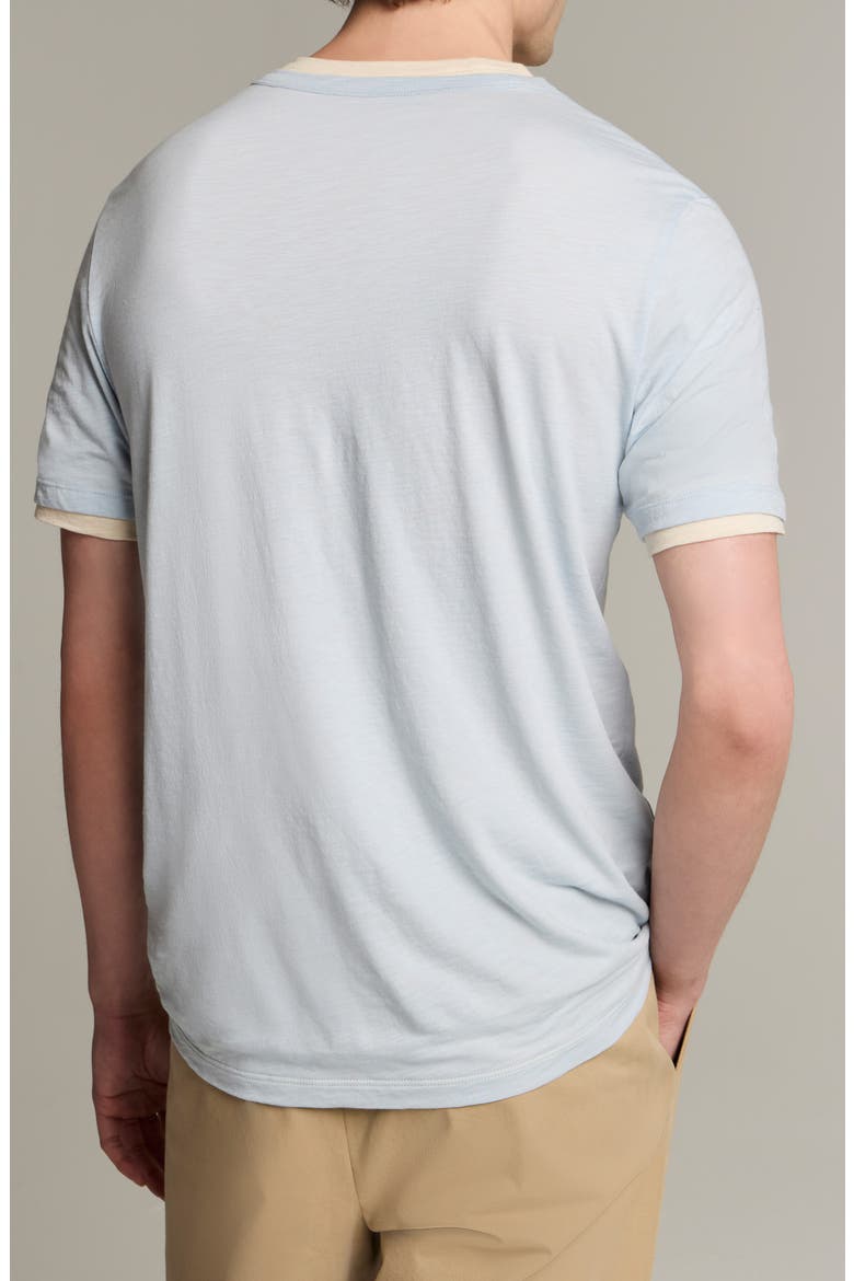 Fine Slub Layered Look Pima Cotton T-Shirt, Alternate, color, PLAYA BLUE/ SMOCK WHI