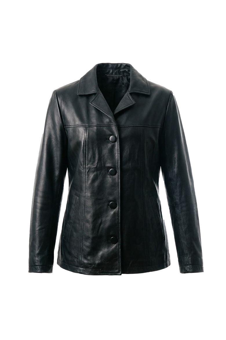 Sonia Leather Jacket, Main, color, Black