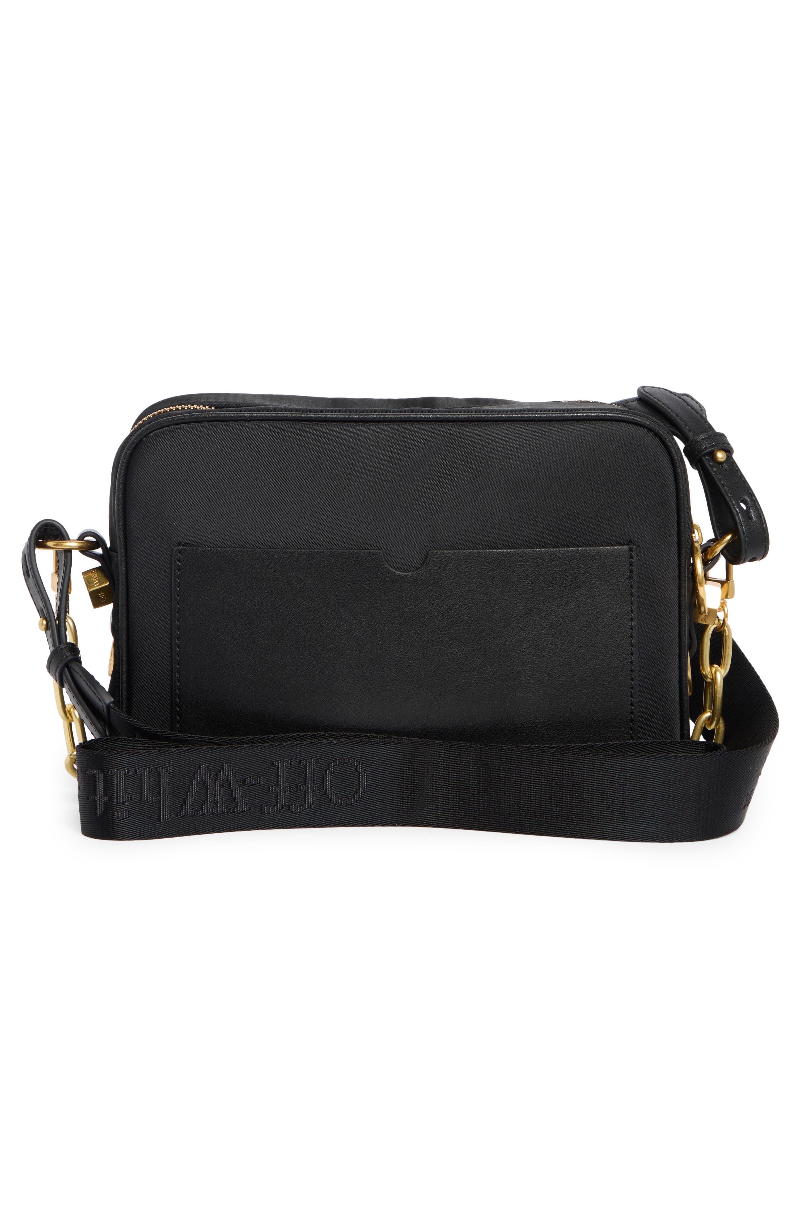 Off-White Medium Camera Crossbody Bag, Alternate, color, Black