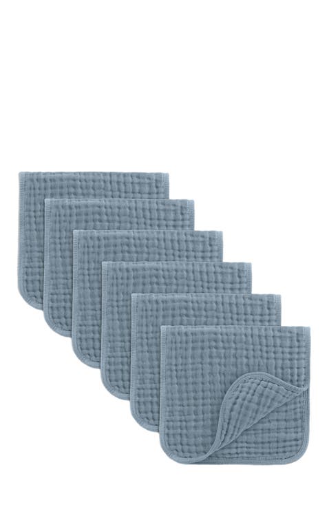 Muslin Burp Cloths - Pack of 6